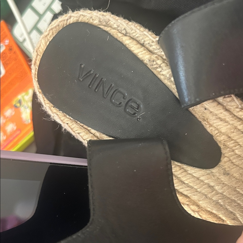 Vince Women's Black Espadrille Sandals Size 10 - Picture 2 of 10